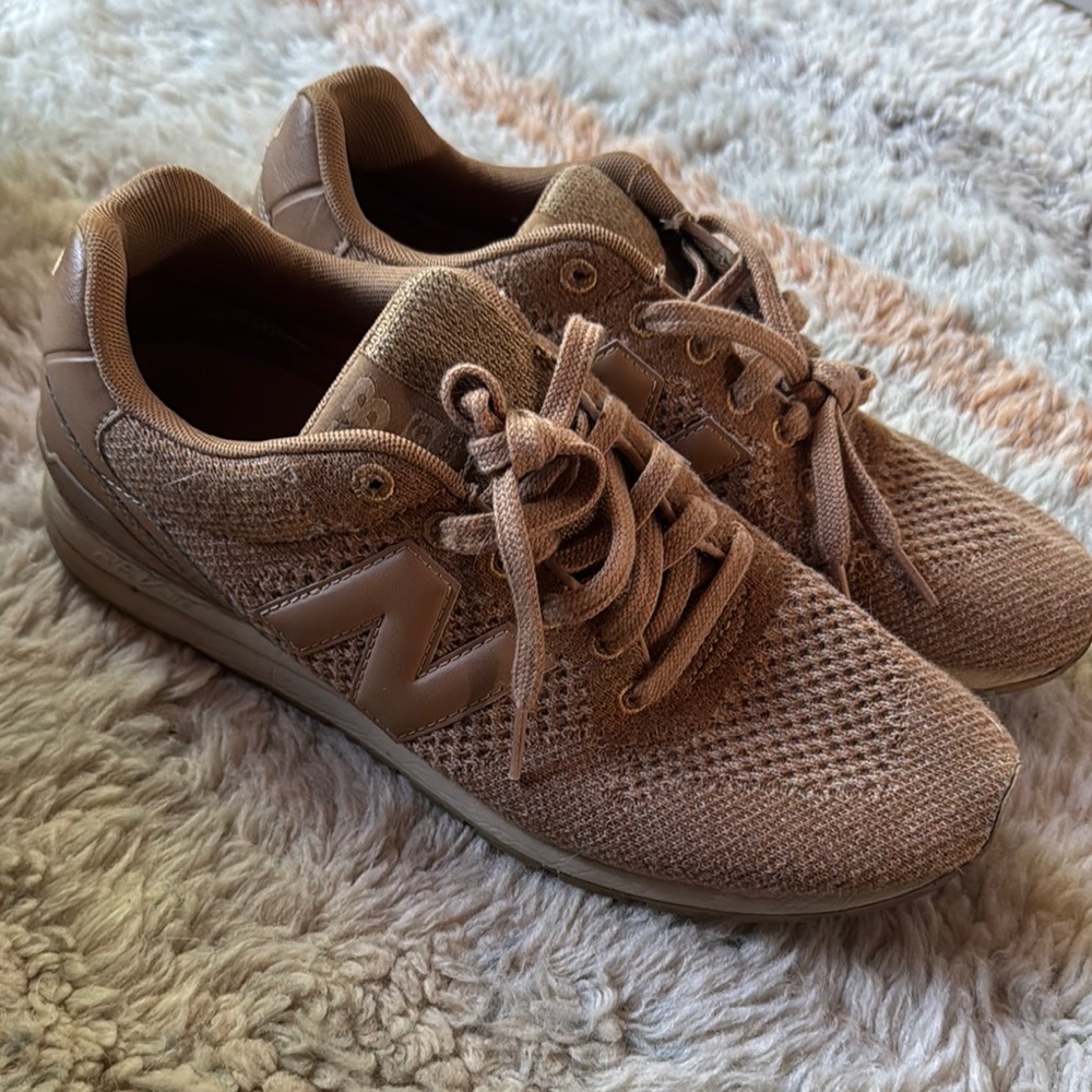 New Balance Tan Mesh Sneakers